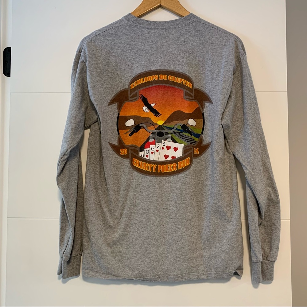Motorcycle Poker Run Long Sleeve Tee Shirt